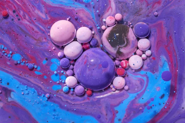 五颜六色的丙烯酸气泡。抽象油墨设计模板混合 tex — 图库照片