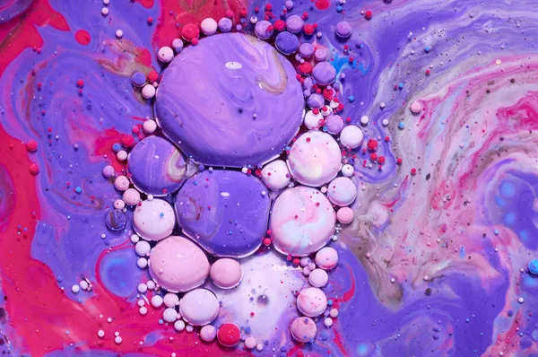 Colourful acrylic bubbles.Abstract ink design template mixed tex
