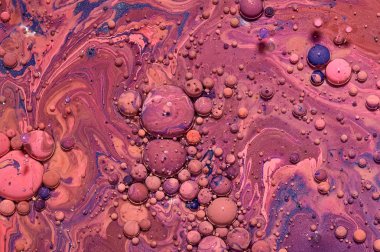 Renkli akrilik kabarcıklar. Soyut mürekkep tasarım şablonu karışık tex