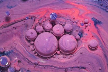 Renkli akrilik kabarcıklar. Soyut mürekkep tasarım şablonu karışık tex