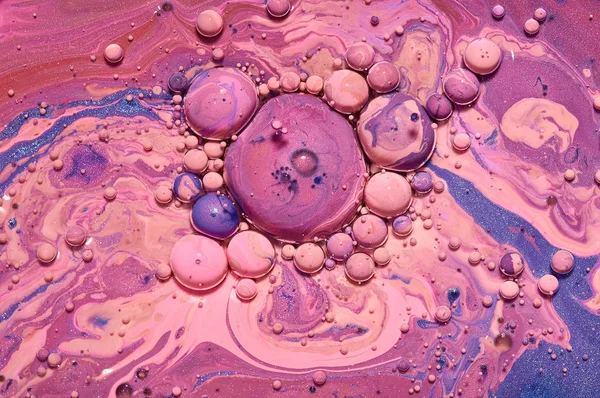 Burbujas acrílicas coloridas.Plantilla de diseño de tinta abstracta mixta tex — Foto de Stock