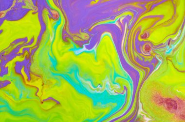 Renkli akrilik kabarcıklar. Soyut mürekkep tasarım şablonu karışık tex