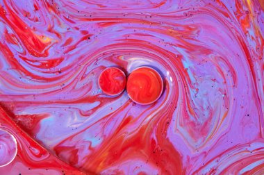 Renkli akrilik kabarcıklar. Soyut mürekkep tasarım şablonu karışık tex