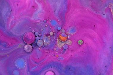 Renkli akrilik kabarcıklar. Soyut mürekkep tasarım şablonu karışık tex