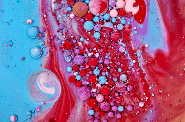 Colourful acrylic bubbles.Abstract ink design template mixed tex — Stock Photo, Image