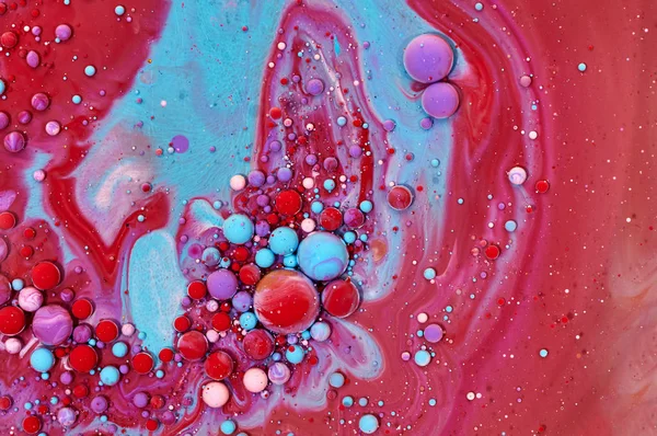 Färgglada akryl bubblor. Abstrakt bläck formgivningsmall blandad tex — Stockfoto