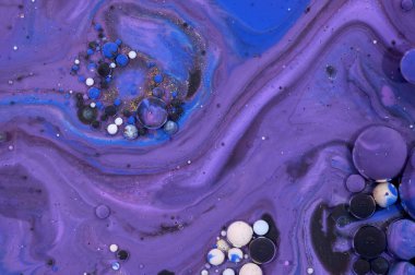 Renkli akrilik kabarcıklar. Soyut mürekkep tasarım şablonu karışık tex