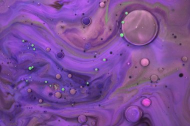 Renkli akrilik kabarcıklar. Soyut mürekkep tasarım şablonu karışık tex