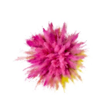 Renkli toz patlaması. Arka planda soyut çekim tozu. Albay