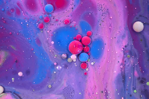 Färgglada akryl bubblor. Abstrakt bläck formgivningsmall blandad tex — Stockfoto