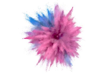 Renkli toz patlaması. Arka planda soyut çekim tozu. Albay