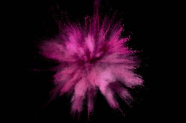 Renkli toz patlaması. Arka planda soyut çekim tozu. Albay