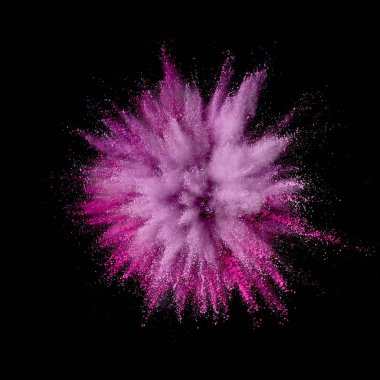 Renkli toz patlaması. Arka planda soyut çekim tozu. Albay