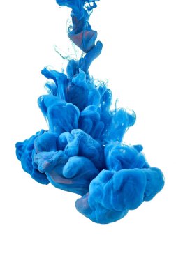 Suda mürekkep. Splash boya karıştırma. Çok renkli sıvı boya. Abst