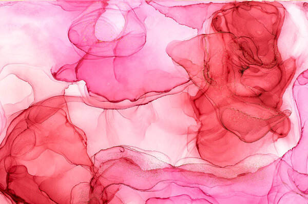 Abstract colorful background, wallpaper. Mixing acrylic paints. Modern art. Marble texture. Alcohol ink colors translucent