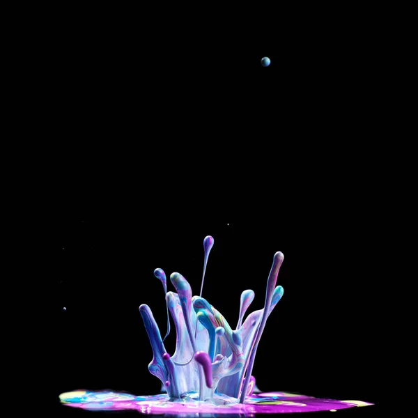 Tinta de cor dançante. Corante escultura abstrata. Splash de tinta em — Fotografia de Stock