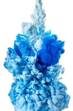 Suda mürekkep. Splash boya karıştırma. Çok renkli sıvı boya. Abst