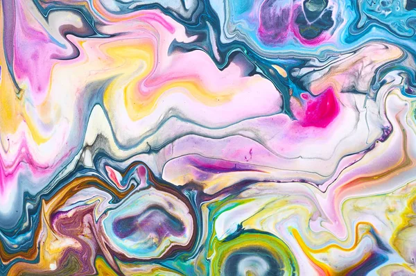 Akışkan Sanat. Soyut renkli arka plan, duvar kağıdı. Karıştırma ağrı