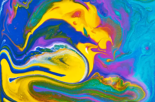 유체 예술. 추상 다채로운 배경, 벽지. 혼합 통증 — 스톡 사진