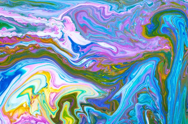 유체 예술. 추상 다채로운 배경, 벽지. 혼합 통증 — 스톡 사진