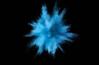 Renkli toz patlaması. Arka planda soyut çekim tozu. Albay