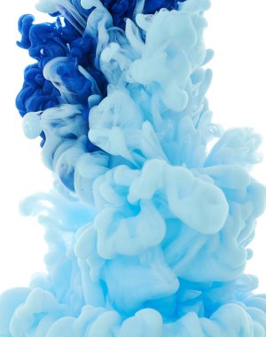 Suda mürekkep. Splash boya karıştırma. Çok renkli sıvı boya. Abst