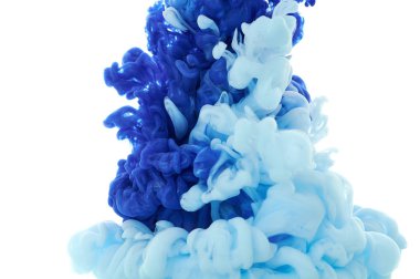 Suda mürekkep. Splash boya karıştırma. Çok renkli sıvı boya. Abst