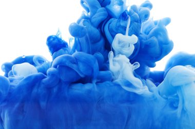 Suda mürekkep. Splash boya karıştırma. Çok renkli sıvı boya. Abst