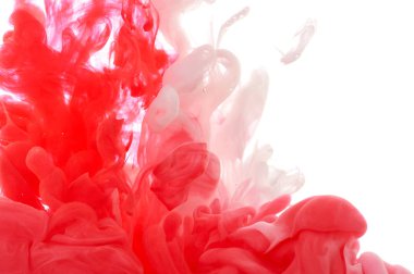 Suda mürekkep. Splash boya karıştırma. Çok renkli sıvı boya. Abst