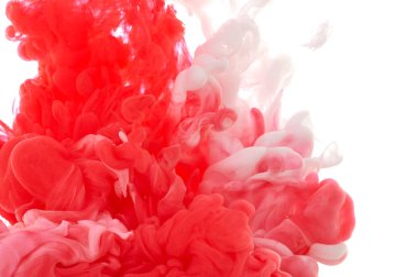 Suda mürekkep. Splash boya karıştırma. Çok renkli sıvı boya. Abst