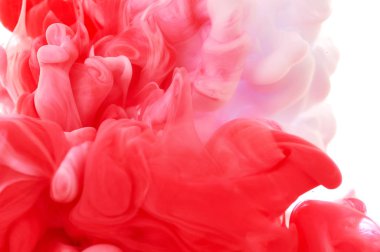 Suda mürekkep. Splash boya karıştırma. Çok renkli sıvı boya. Abst