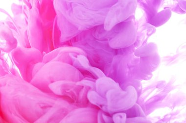 Suda mürekkep. Splash boya karıştırma. Çok renkli sıvı boya. Abst