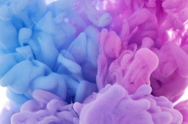 Suda mürekkep. Splash boya karıştırma. Çok renkli sıvı boya. Abst