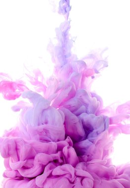 Suda mürekkep. Splash boya karıştırma. Çok renkli sıvı boya. Abst