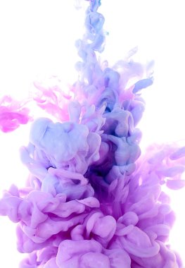 Suda mürekkep. Splash boya karıştırma. Çok renkli sıvı boya. Abst