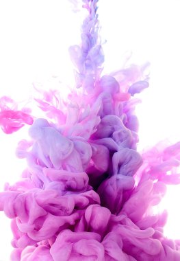 Suda mürekkep. Splash boya karıştırma. Çok renkli sıvı boya. Abst