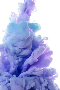 Suda mürekkep. Splash boya karıştırma. Çok renkli sıvı boya. Abst