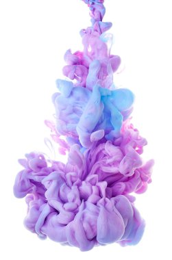 Suda mürekkep. Splash boya karıştırma. Çok renkli sıvı boya. Abst