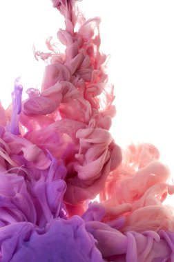 Suda mürekkep. Splash boya karıştırma. Çok renkli sıvı boya. Abst