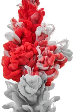 Suda mürekkep. Splash boya karıştırma. Çok renkli sıvı boya. Abst