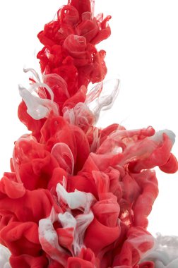 Suda mürekkep. Splash boya karıştırma. Çok renkli sıvı boya. Abst