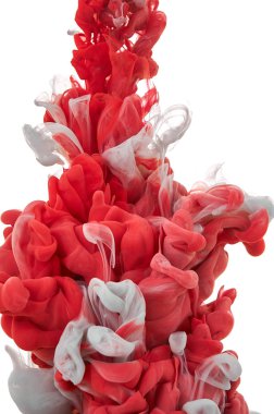 Suda mürekkep. Splash boya karıştırma. Çok renkli sıvı boya. Abst