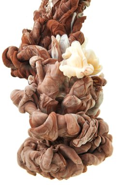 Suda mürekkep. Splash boya karıştırma. Çok renkli sıvı boya. Abst