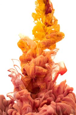 Suda mürekkep. Splash boya karıştırma. Çok renkli sıvı boya. Abst