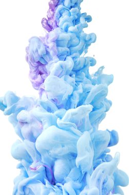 Suda mürekkep. Splash boya karıştırma. Çok renkli sıvı boya. Abst