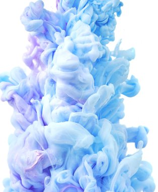 Suda mürekkep. Splash boya karıştırma. Çok renkli sıvı boya. Abst