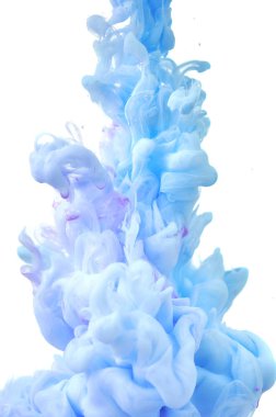 Suda mürekkep. Splash boya karıştırma. Çok renkli sıvı boya. Abst