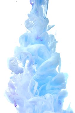 Suda mürekkep. Splash boya karıştırma. Çok renkli sıvı boya. Abst