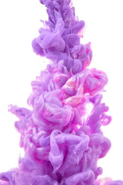 Suda mürekkep. Splash boya karıştırma. Çok renkli sıvı boya. Abst