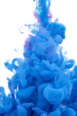 Suda mürekkep. Splash boya karıştırma. Çok renkli sıvı boya. Abst